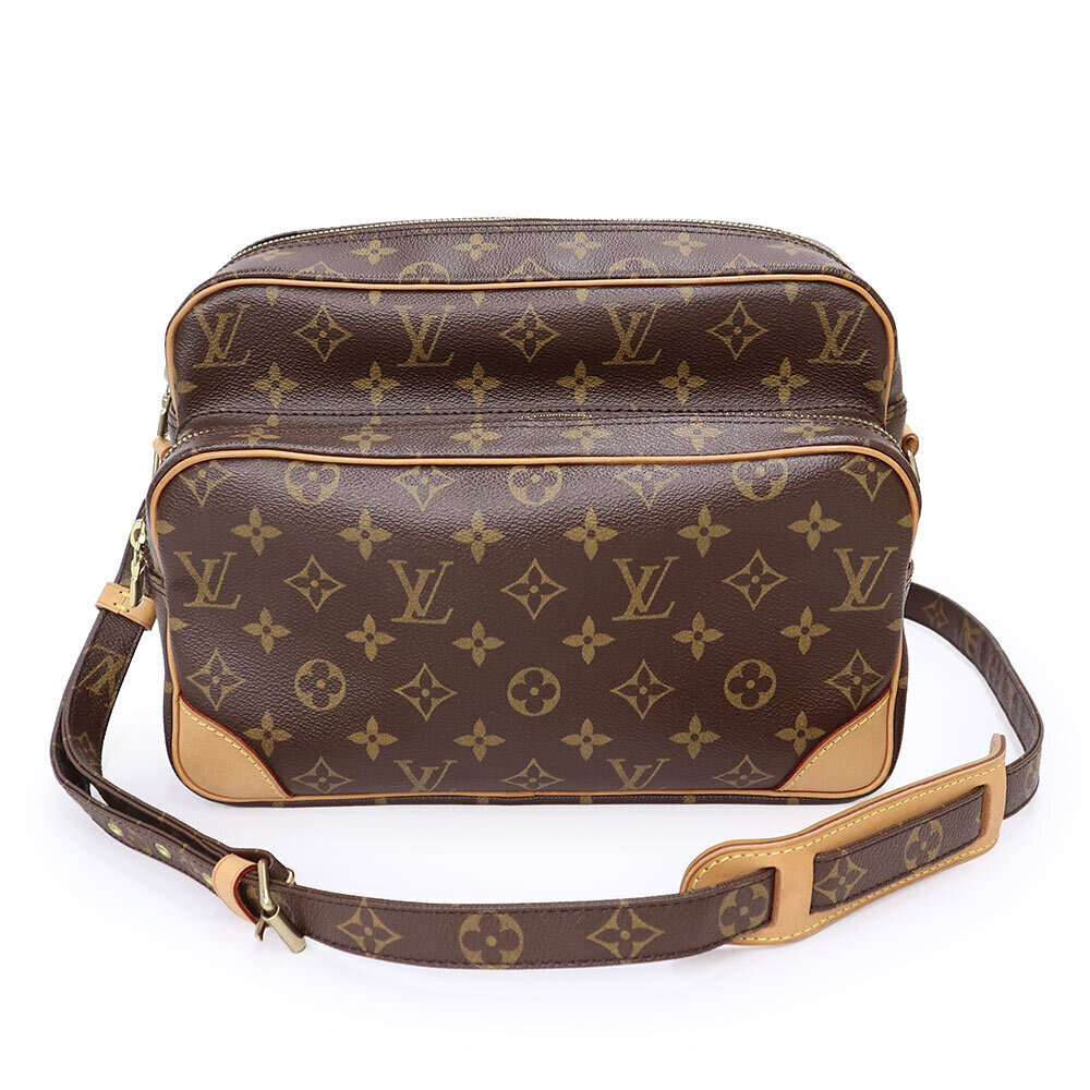 LOUIS VUITTON Nile Monogram Leather Brown Shoulder Bag Crossbody